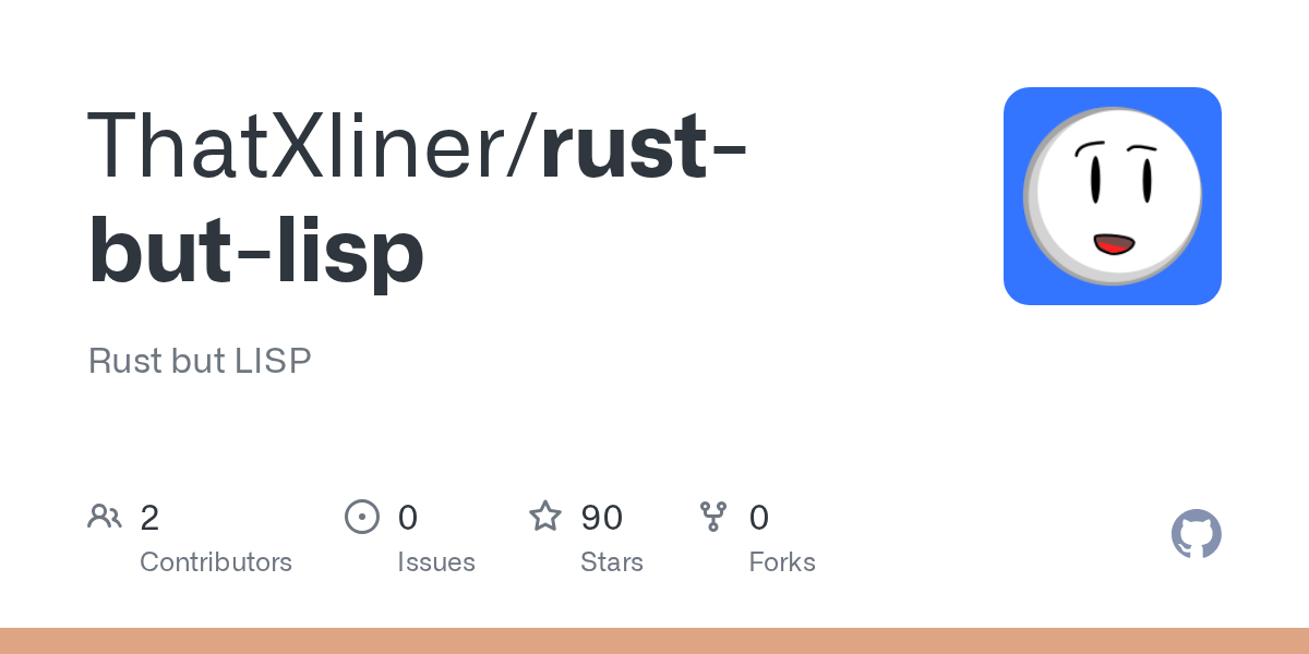 Screenshot of rlisp code editor showing Lisp s-expressions translating to Rust code