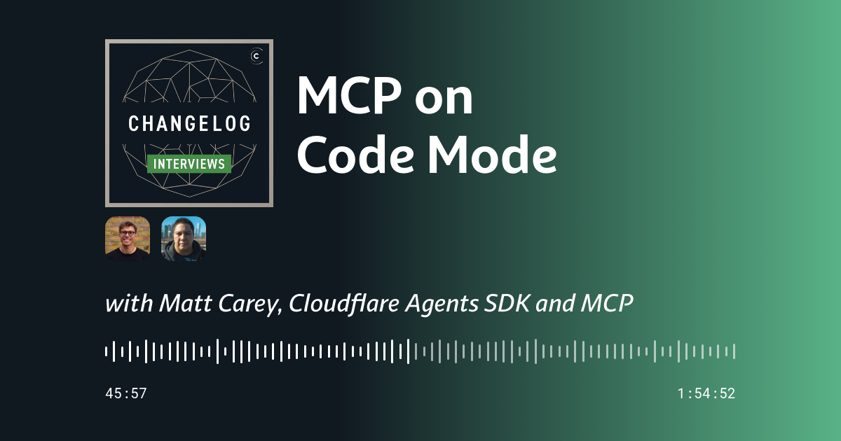 Diagram illustrating Cloudflare's MCP Code Mode concept with AI agents interacting with a unified API.