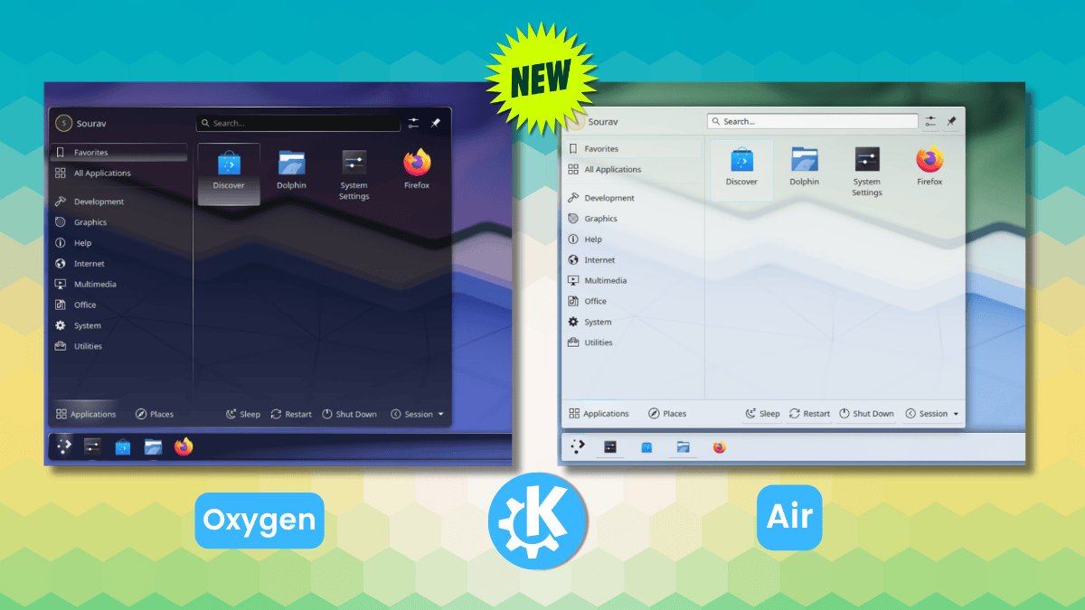 Restored glassy Oxygen theme on KDE Plasma desktop with translucent panels and widgets
