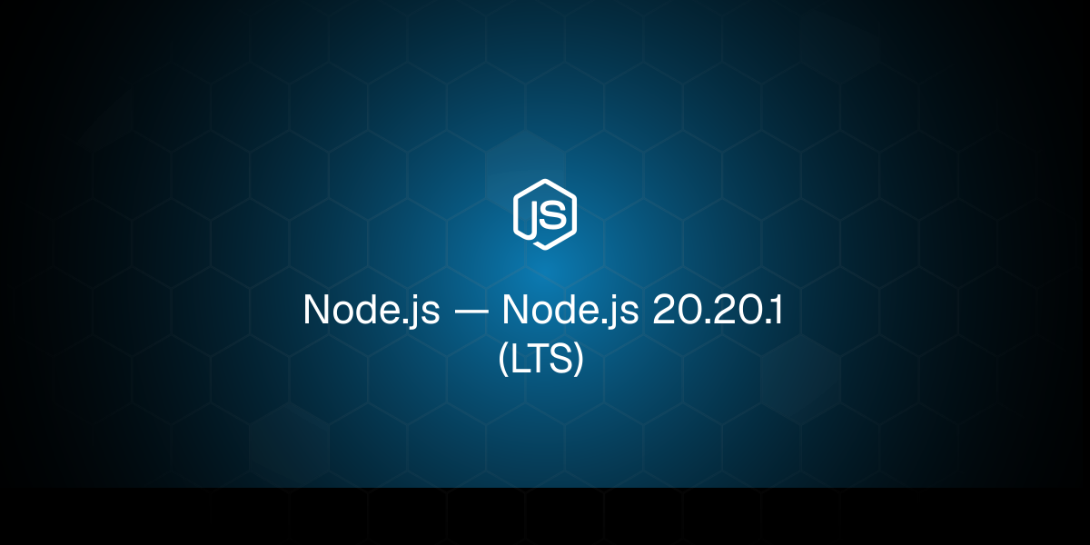 A screenshot of the Node.js 20.20.1 release notes changelog.