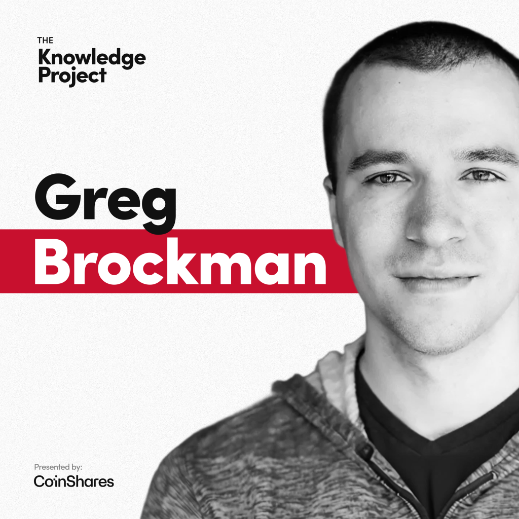 Greg Brockman, co-founder and President of OpenAI, speaking at a conference.