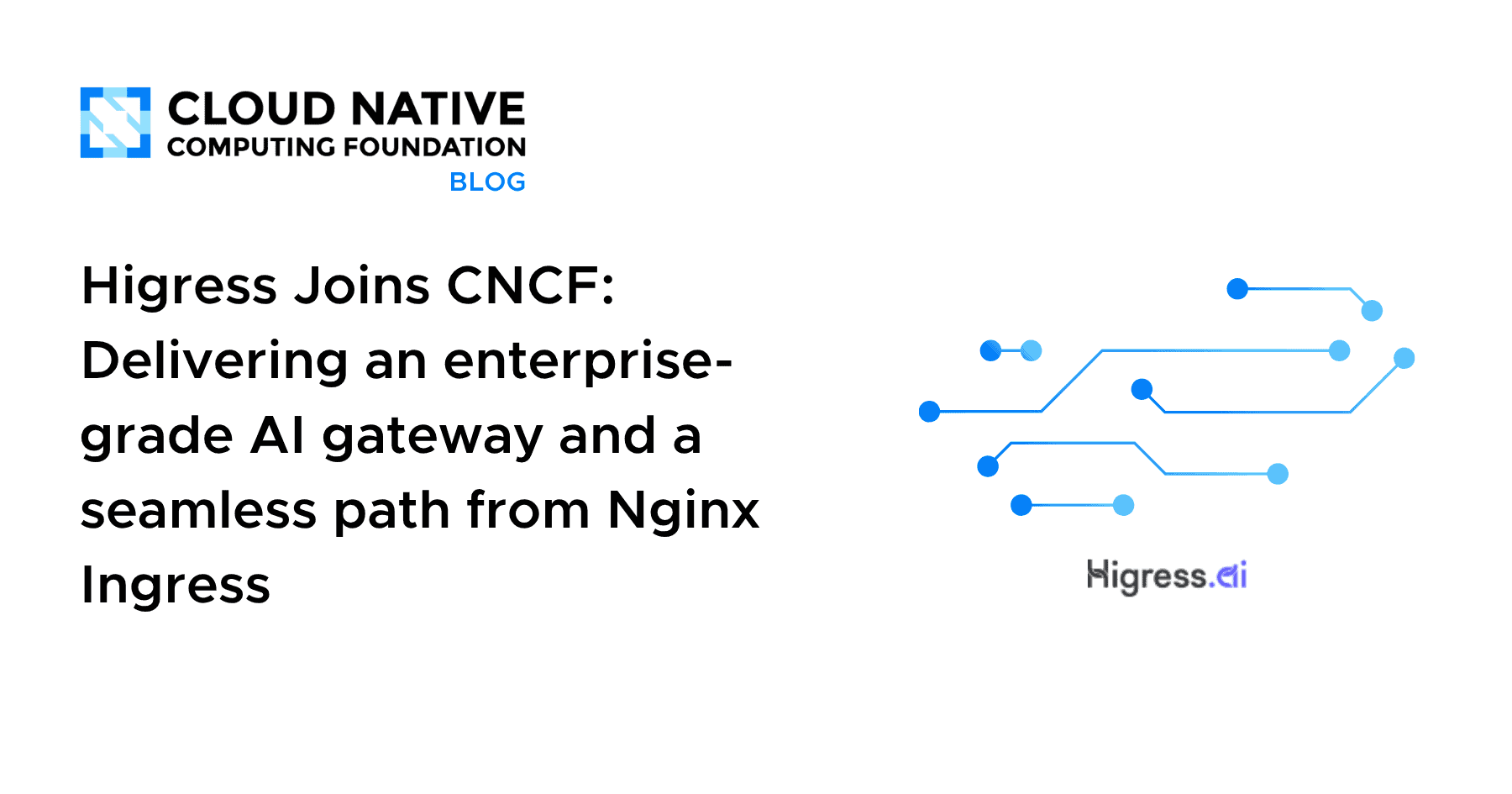 Higress logo and CNCF sandbox badge with Kubernetes and Envoy component illustrations